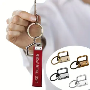 40pcs Silvery Alloy Key Fob Hardware Kit: 1" Tail Clip Wristlets with Split Rings for Belts, Bags & Lanyards Hardware Key Ring Hanging Clip