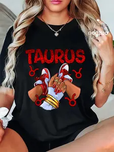 100% Cotton Taurus Queen Birthday Women Sneakers Zodiac Sign Bday T-Shirt