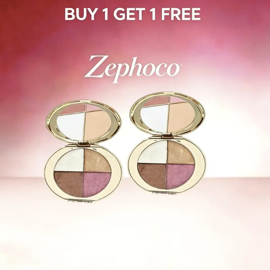 Buy 1 Get 1 Free！Radiant Shimmer Highlighting Eye & Cheek Palette - Silky Powder Makeup Product with Buildable Long-Lasting Formula, Travel-Friendly Compact, Mirror-Infused Single Item for Beauty & Personal Care