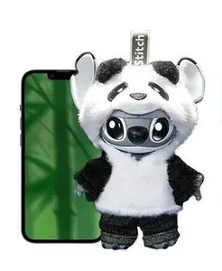 Disney Stitch GenZ Street Style Series Hang Card Edition Panda Vinyl-Plush Doll Cool & Cute Collectible Perfect Gift for He or Her & Stitch Fans Christmas Gifts New Year's Gifts 6.1" 1pc