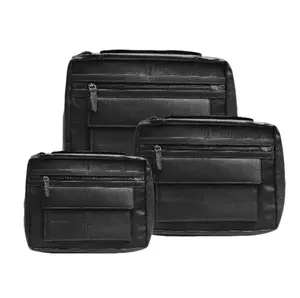 Genuine Leather Bible Cover with Handle 12" x 9" Large Book Protector Premium Leather with Storage Pockets and Zipper Closure