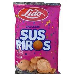 Lido Galletas Suspiros by Lido Made in El Salvador - Pink Packaging with Confetti Design
