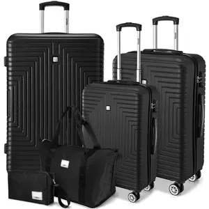 Luggage Sets 3 Piece/5 Piece, ABS+PC Hard Shell Suitcases with Wheels, TSA Aproved Lock and Carry on Bags, Travel Suit Case Set for Men and Women