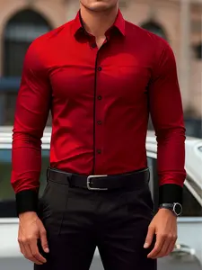 Men's Formal Shirt Csc16, Classic Collar Business Shirt, Office and Party Wear, Fashion Button Front, Durable Structure