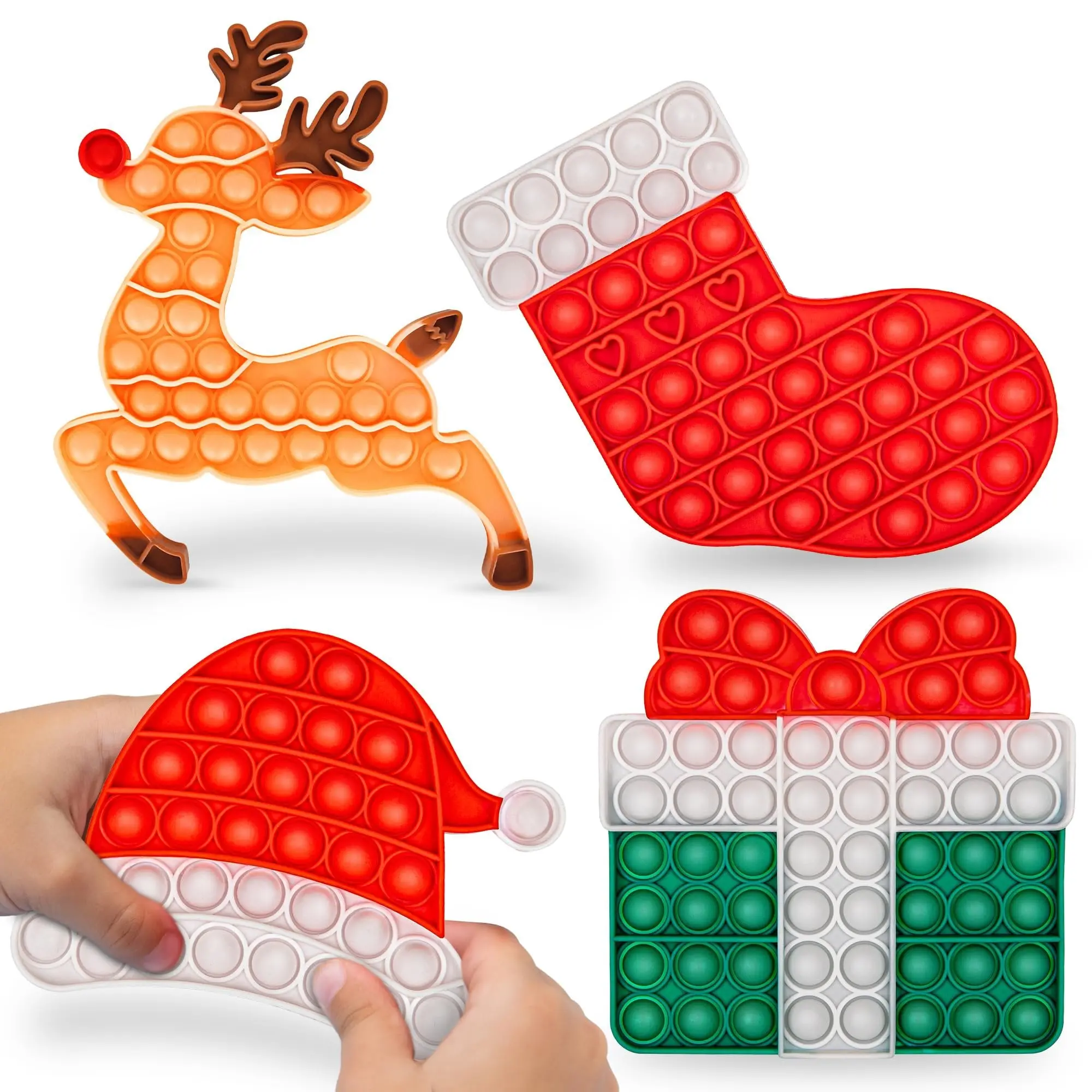 Christmas Poppers for Kids - 4 Pack