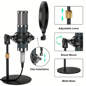 P15 Professional Capacitive Microphone is suitable for live content creation. It offers clear sound quality and is easy to use. Currently, there is an ample supply in stock!