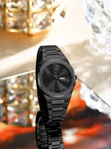 POEDAGAR Fashion and Elegant Women's Clock Date Week Waterproof Women's Quartz Stainless Steel Watch Stainless Steel Wristwatch