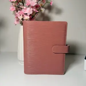 Aesthetic A5 Cash Stuffing Binder | Saffiano Epi-Style Vegan Leather Budget Organizer