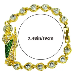 San Judas women Bracelet Love Diamond Bracelet Inspirational NFC exquisite trendy Vintage Stainless Retro Adjustable