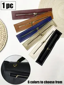Leather Sewing Zipper, Metal Sliding Zipper, Durable Waterproof, Pre-Drilled Holes, Ideal for Bags Wallets Clothing Making, Sew On