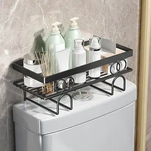 Twister.ck Over The Toilet Storage Shelf, 1-Tier/2-Tier/3-Tier Large Capacity Bathroom Storage Organizer, Punch-Free Metal Home Storage Rack With No Drill Adhesive Hook