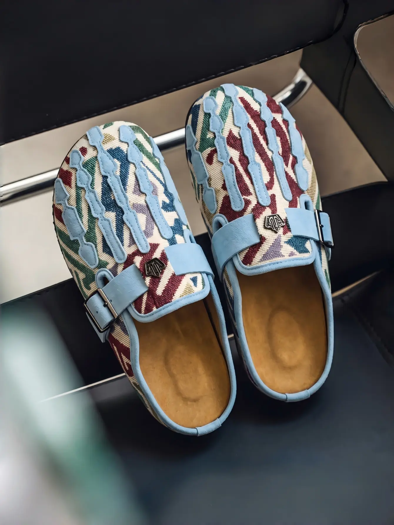 Comfortable Bohemian Half Slip-On — Lightweight canvas slides, suitable for home and street wear