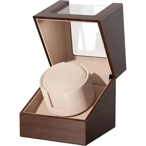 Automatic Single Watch Winder Box for Rolex and Other Watches, Ultra Quiet  , Self Winding Rotating Wooden Watch Case,  or Type-C ,  Watch Box for Men and Women