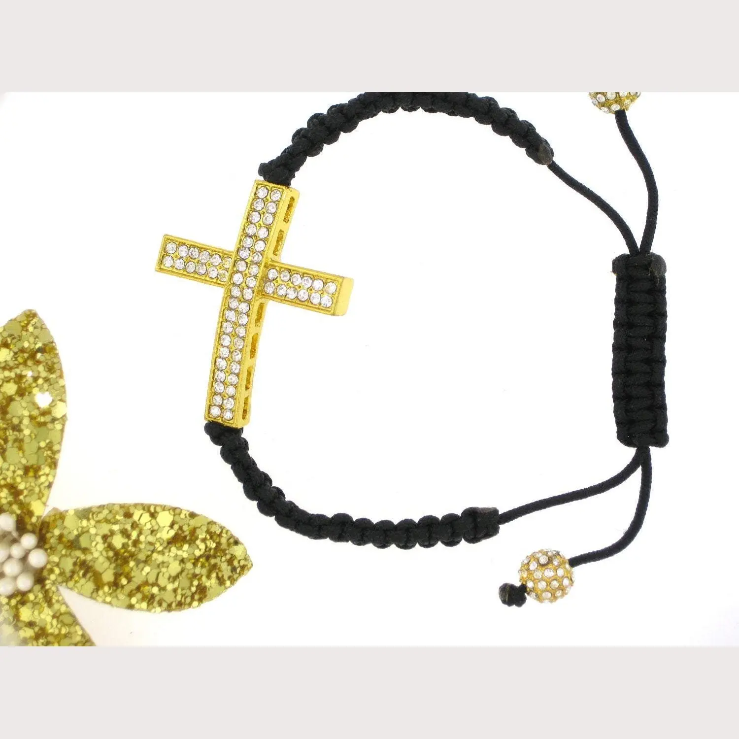 Chunky Sideway Cross Macrame Bracelet