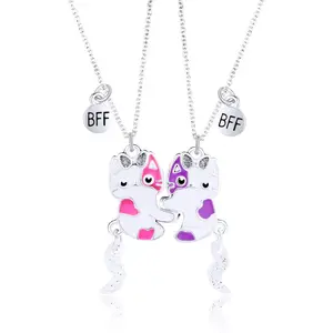 Best Friend Necklace Gifts Magnetic Matching Friendship Necklace for 2 Girls BFF Sister