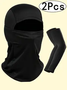 Ski Mask Balaclava Shiesty, Ice Silk Cooling UV Protection, Breathable Arm Sleeves, Sports Tattoo Cover Up for Men Women, Versatile Use
