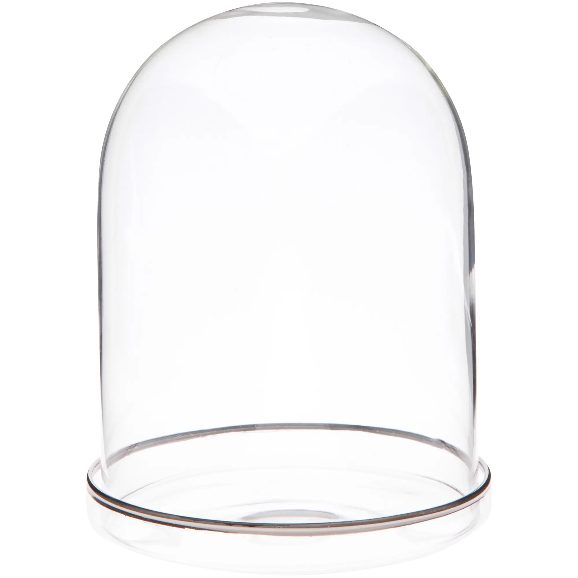 Plymor Round Glass Display Tray (Silver Rim)