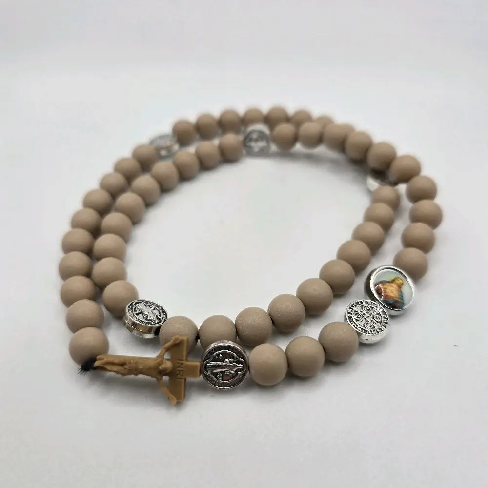 Stretchy Rosary Wrap with Crucifix Made-to-Order in USA (Homemade Catholic Company)