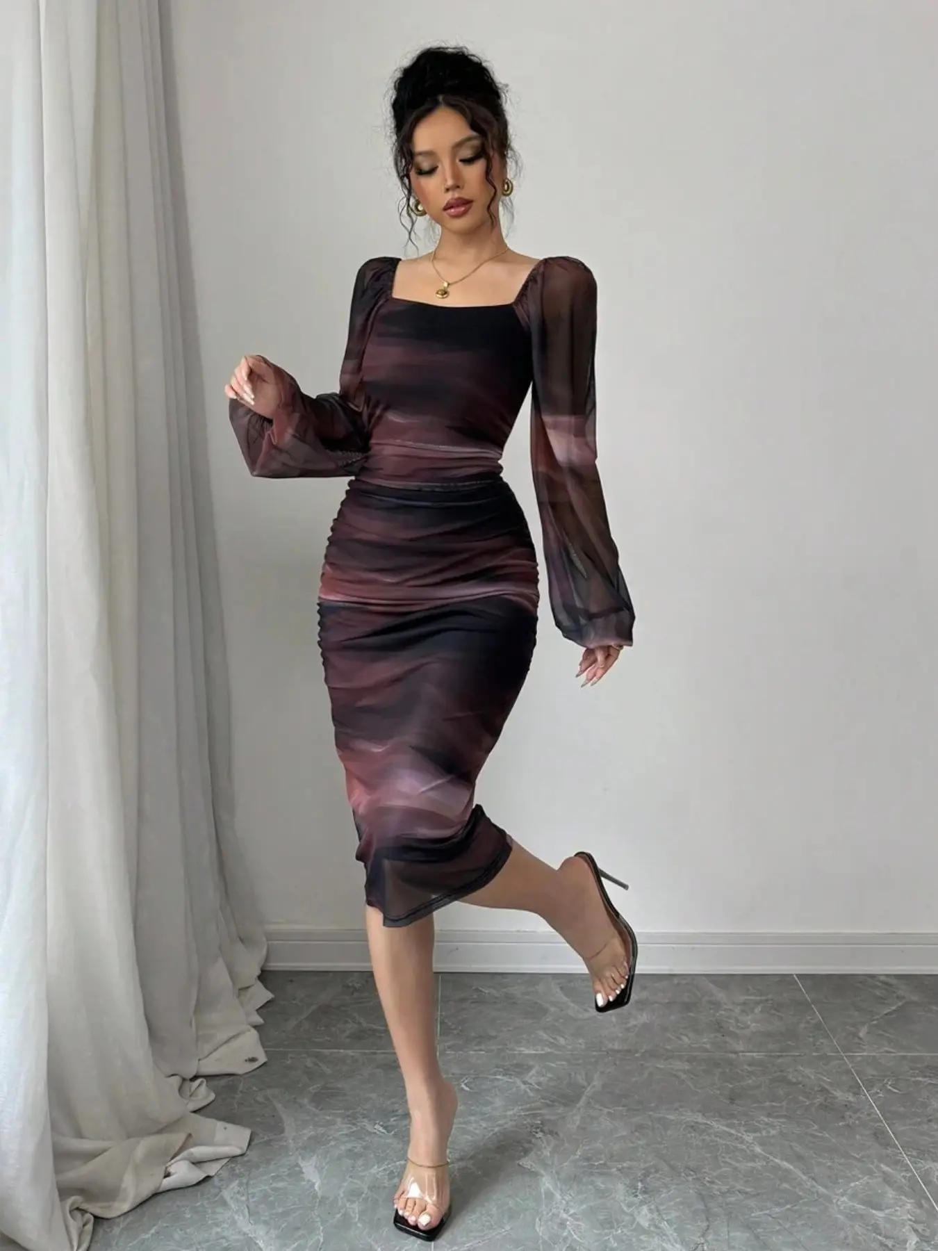 knee length dresses for ladies Taylor Tube Maxi Dress, in Black Luxe Satin, Size: Medium | Show Me Your Mumu main image 1