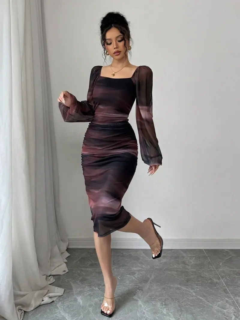 long sleeve graduation dress - TikTok Shop