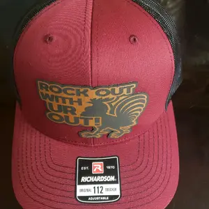 Richardson 112 hat with laser engraved leather patch