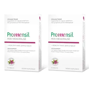 Promensil Perimenopause x 2 Healthcare 2-Pack Support for Hormones Skin Hair & Mood Relief Dietary Supplement Tablet for Women Fitness Edible