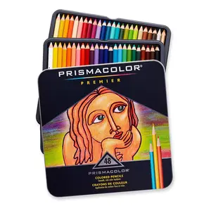 212 MAIN Sanford Ink Premier Colored Woodcase Pencils, 48 Assorted Colors per Set, Rich Pigment, Precise Tips for Office Writing & Correction Tasks