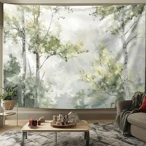 Forest Pattern Tapestry, Wall Hanging Decor, Wall Hanging Swag for Living Room Bedroom Office, Home Decor, Room Decor, Bedroom Accessories, Home Decor Supplies