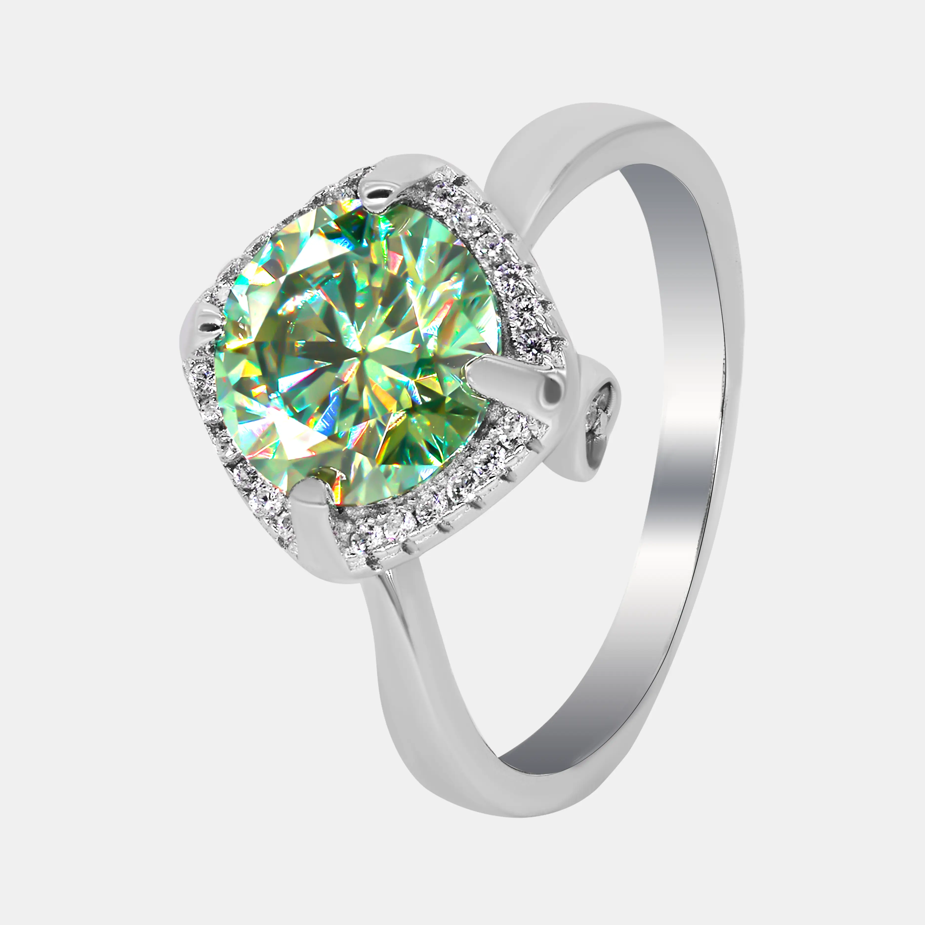 【225】"Deck The Hall" 3 Carat Synthetic Moissanite Ring– Grand and Elegant Choice for Special Occasions