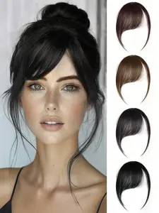 Women's Bangs Synthetic Wig, Natural Forehead Bangs, Retro Side Bangs, Fake Bangs, Seamless Ultra-Thin Hairline, Hair Clip, Hair Pin, Hair Accessory