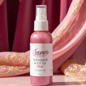Pink Shimmer Body Oil - Lightweight Moisturizer for Silky Soft Skin - 2.7 oz Spray Bottles - Ideal for All Skin Types - Love