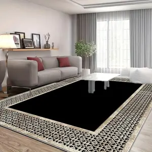 Geometric Pattern Modern Carpet, Large Size Non-slip Washable Floor Mat, Grey Decorative Area Rug for Home Living Room Bedroom Hotel