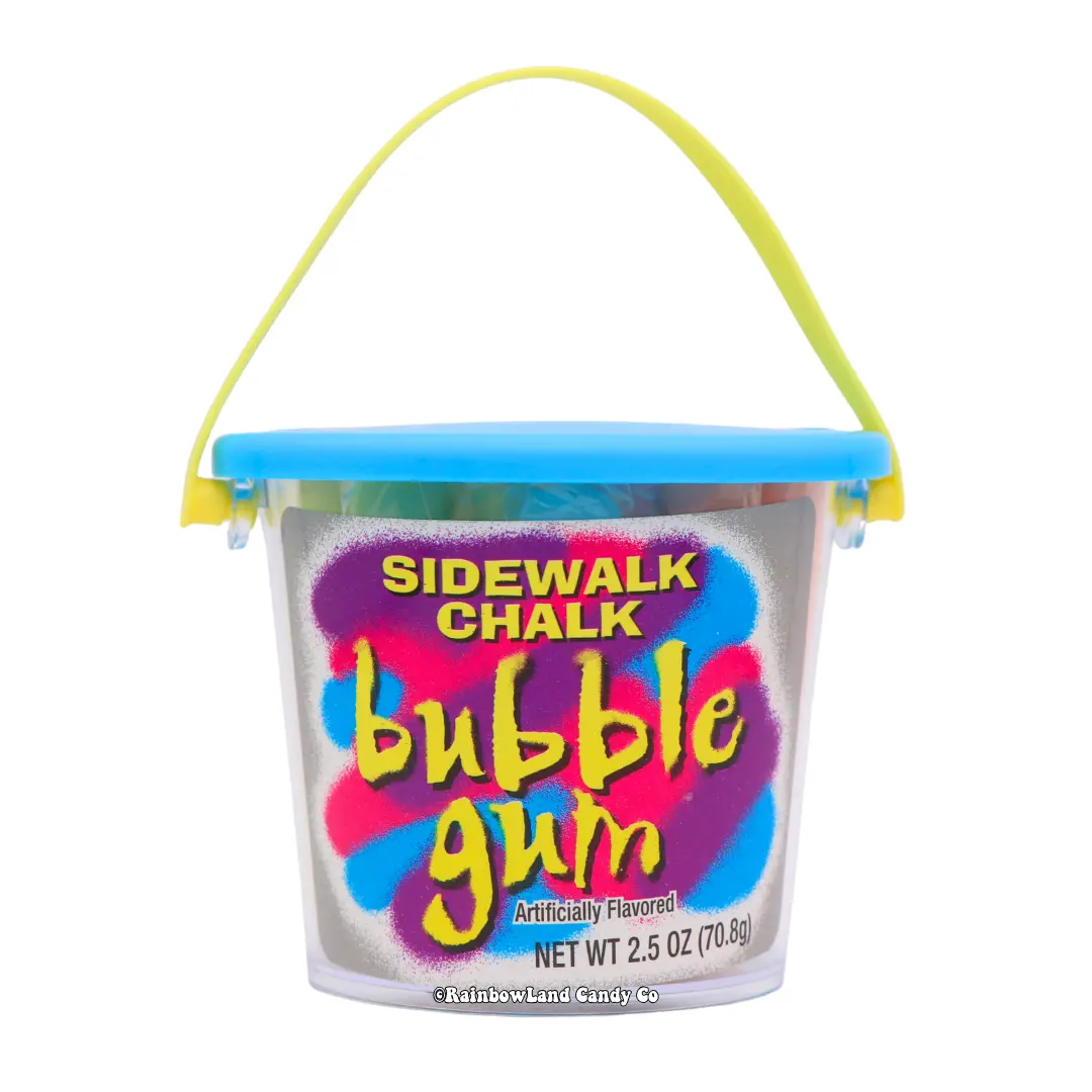 Sidewalk Chalk Bubble Gum, Chalk-Shaped Bubble Gum Bucket
