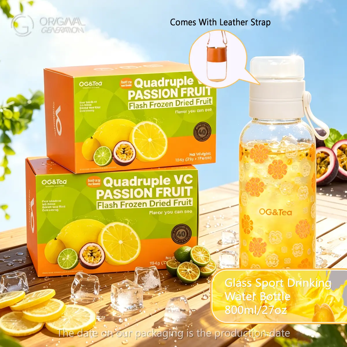 Live Special BOGO 2.0 Version Passion Fruit Cocktail Tea Lemon Kumquat Tea 154g (22g*7packs) Caffeine Free With Freeze Dried Lemon Passion Fruit And Kumquat