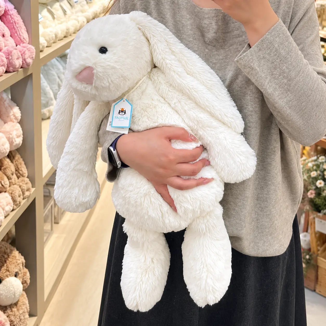 JELLYCAT Bashful Bunny White Animal Plush, Large 16 inches - Rabbit & Bunny Plush - Classic Gift