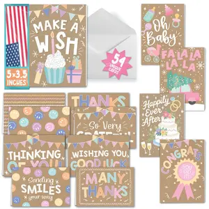 All Occasion Greeting Cards, 54 Pieces, Hadley Designs, Birthday, Thank You, Congrats, Sympathy, Holiday Variety Card Pack, With Envelopes Durable Cardstock