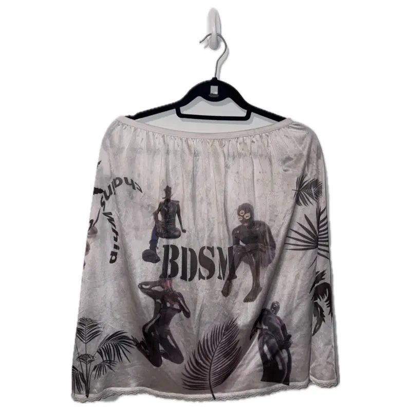 Rubber man Skirt Size L hand printed