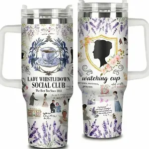 Bridgerton Series Inspired Tumbler, Regency Era Romance Stainless Steel Travel Mug, Lady Whistledown Cup, Bridgerton Fan Gift