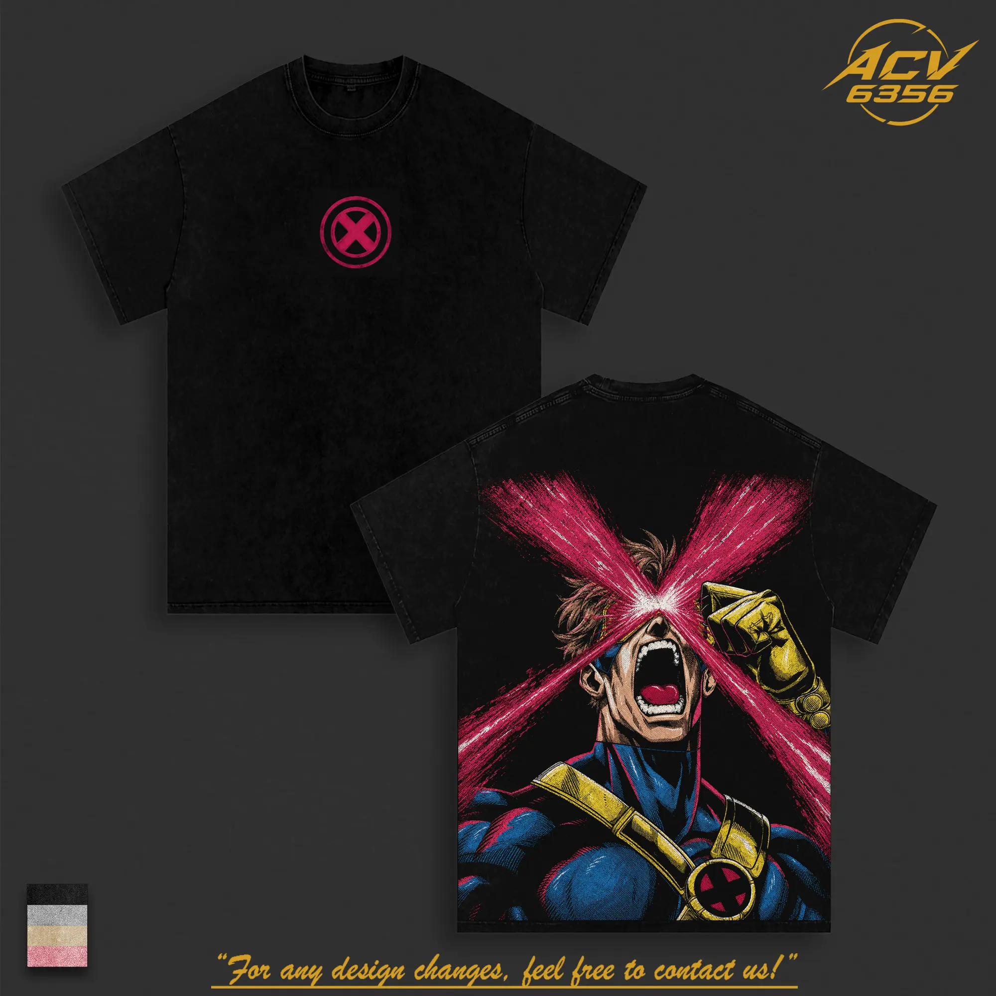 Cyclops Premium 99% Cotton Washed T-Shirt & Sweatshirt, Optic Blast Mutant Hero Graphic Tee, Retro X Men Comic Fan Shirt, Oversized Unisex Black Streetwear, Vintage Superhero Style Gift For Fans