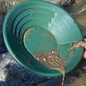 [Durable Golden Panning Kit: Efficient] Manual Golden Panning Kit: Durable Plastic Golden Prospecting Pan, Efficient for River Sand Cleaning and Multi-Purpose Kitchen Use