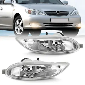 Nilight 2002 2003 2004 Toyota Camry 2005 2006 2007 2008 Corolla 2002 2003 Solara Fog Light Assembly Clear Lens 9006 55W Bulbs