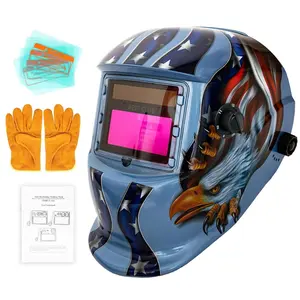 Auto Darkening Welding Helmet – True Color Solar Powered Hood with Adjustable Shade Range 4/9-13 – For Welding, Renovation & Construction Workers – Heavy Duty Welder Mask