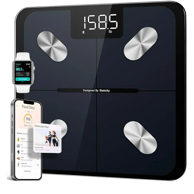 Smart Scale for Body Weight FSA HSA Store Eligible, Bathroom Digital Weighing Scale with BMI, Body Fat, Muscle Mass, Accurate Bluetooth Home User Health Equipment Sync Apps Amazon's Choice Healthcare