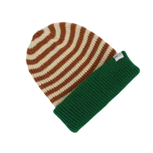 Thick Knit Striped Beanie