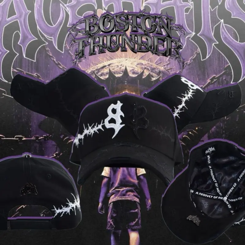 Boston Thunder Double B TWO TONE Hat with Unique Design