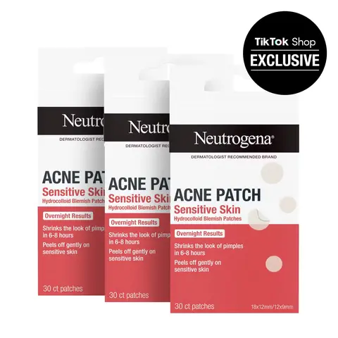 Neutrogena Sensitive Skin Blemish Patches 3 Pack 90 Count Hydrocolloid Acne Treatment for Clear Pimple Healing