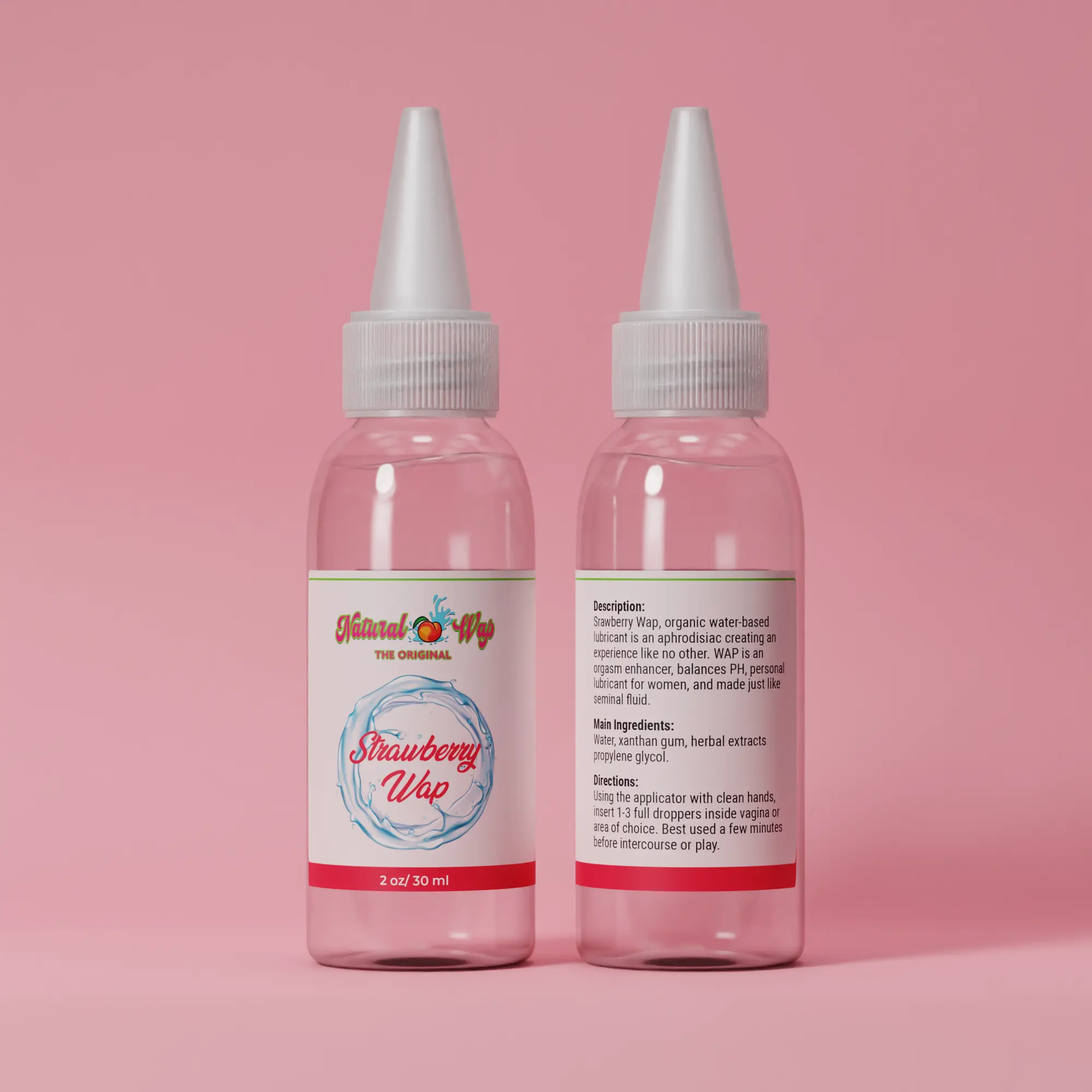 Natural WAP Strawberry Water-Based Personal Lubricant (50ml)