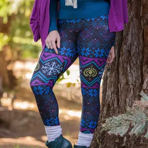 Queen Elsa Coronation Winter Print Leggings
