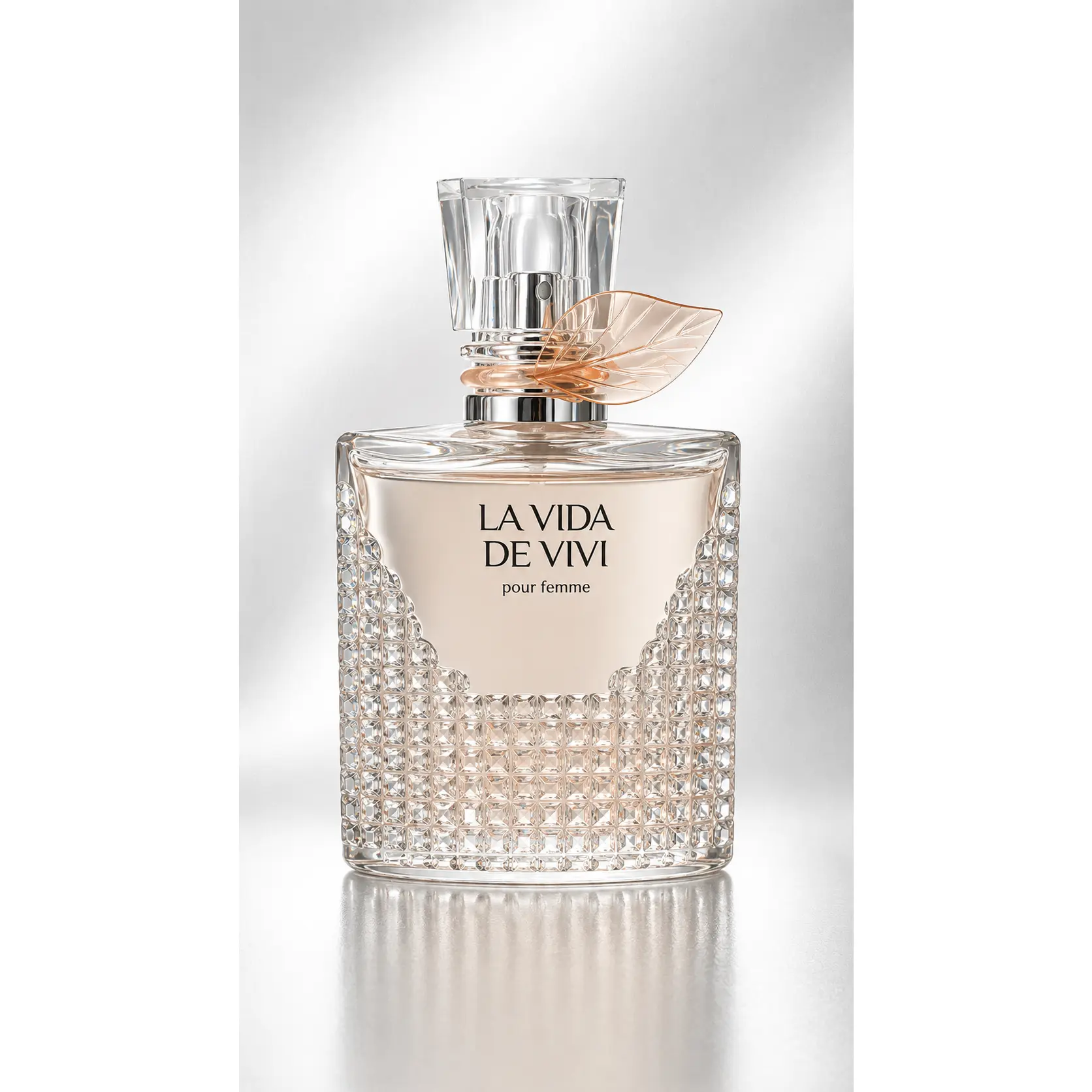 La Vida de Vivi Pour Femme Eau de Parfum - Elegant Crystal Bottle with Leaf Accent - Perfect for Women