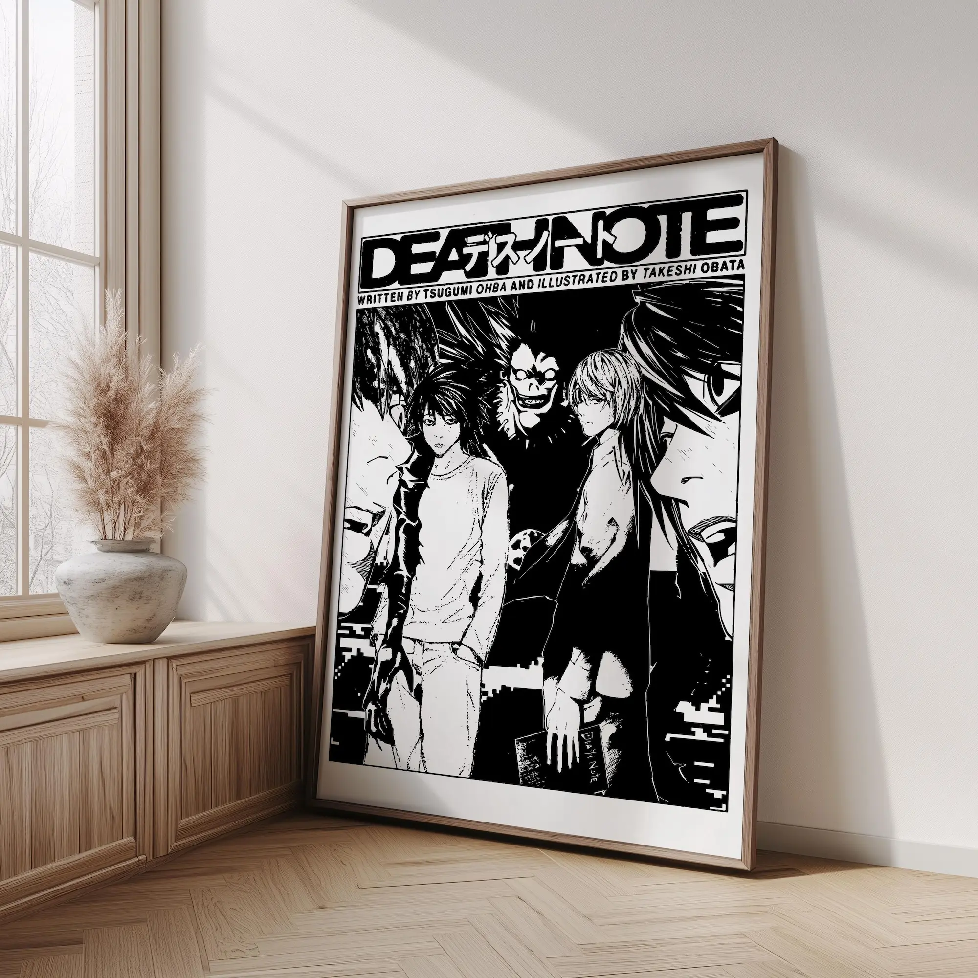 Poster print Death Note ? Ryuk Manga Poster, Light Yagami and L Anime ...